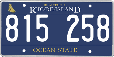 RI license plate 815258