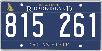 RI license plate 815261
