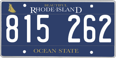 RI license plate 815262
