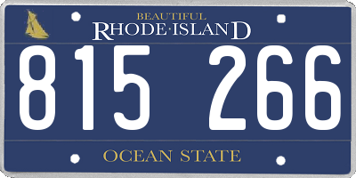RI license plate 815266