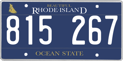 RI license plate 815267