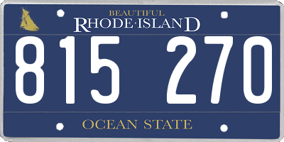 RI license plate 815270