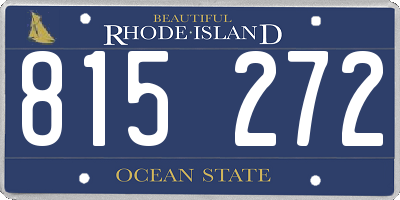 RI license plate 815272