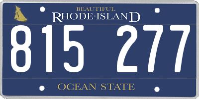RI license plate 815277