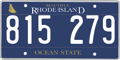 RI license plate 815279