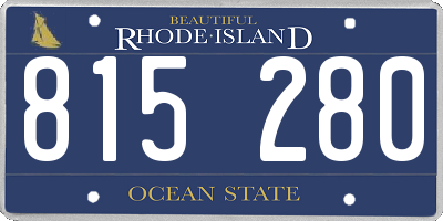 RI license plate 815280
