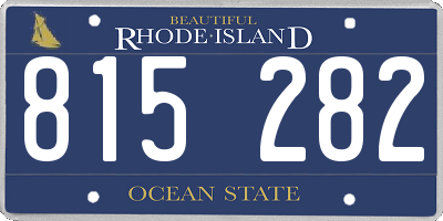 RI license plate 815282