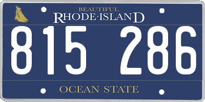 RI license plate 815286