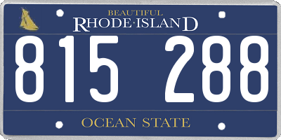 RI license plate 815288