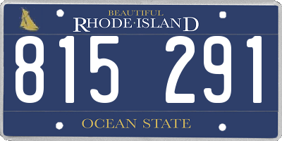 RI license plate 815291