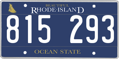 RI license plate 815293