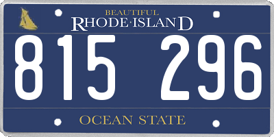RI license plate 815296