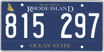 RI license plate 815297
