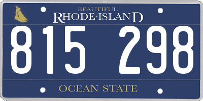 RI license plate 815298