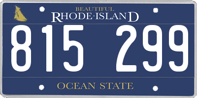 RI license plate 815299