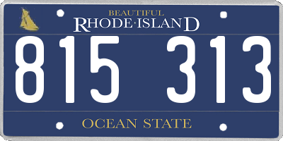 RI license plate 815313