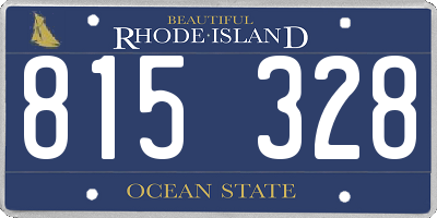 RI license plate 815328