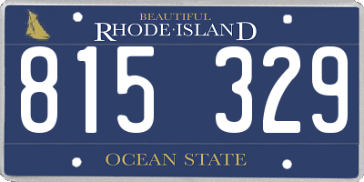 RI license plate 815329
