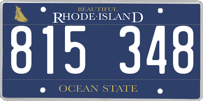 RI license plate 815348