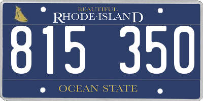 RI license plate 815350