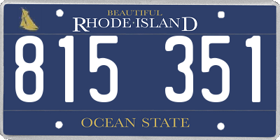 RI license plate 815351
