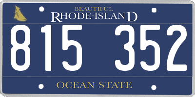 RI license plate 815352