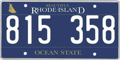 RI license plate 815358