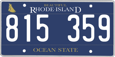 RI license plate 815359