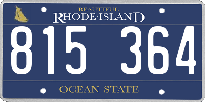 RI license plate 815364
