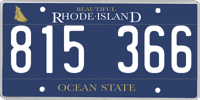 RI license plate 815366