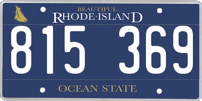 RI license plate 815369