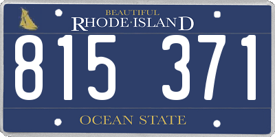 RI license plate 815371