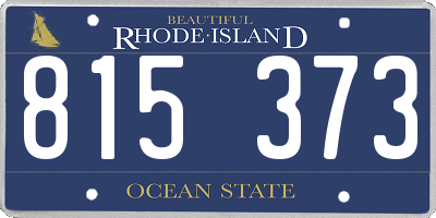 RI license plate 815373