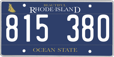 RI license plate 815380