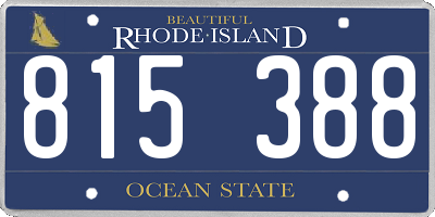 RI license plate 815388