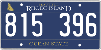 RI license plate 815396