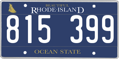 RI license plate 815399