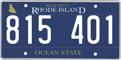RI license plate 815401