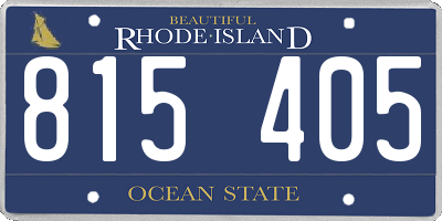 RI license plate 815405
