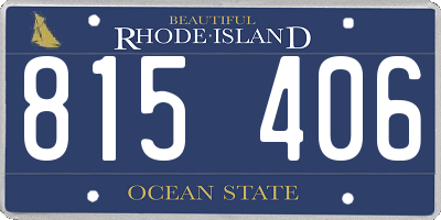 RI license plate 815406