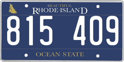 RI license plate 815409