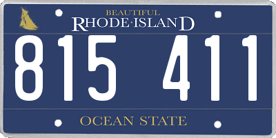 RI license plate 815411