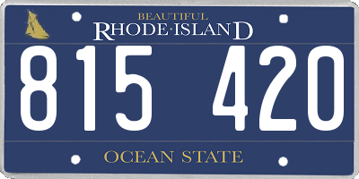 RI license plate 815420