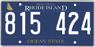 RI license plate 815424