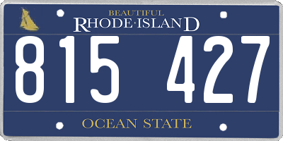 RI license plate 815427