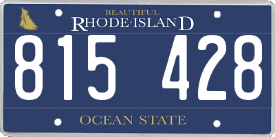RI license plate 815428