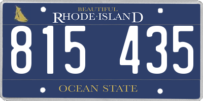 RI license plate 815435