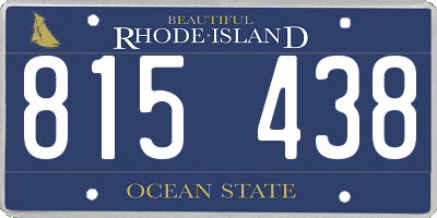 RI license plate 815438