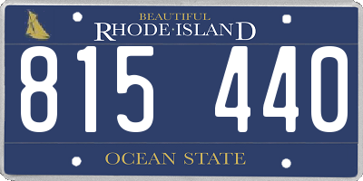 RI license plate 815440