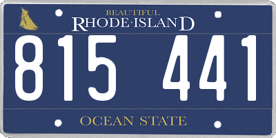 RI license plate 815441